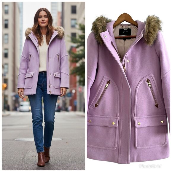 J. Crew Jackets & Blazers - J Crew Chateau Parka size 4 Purple